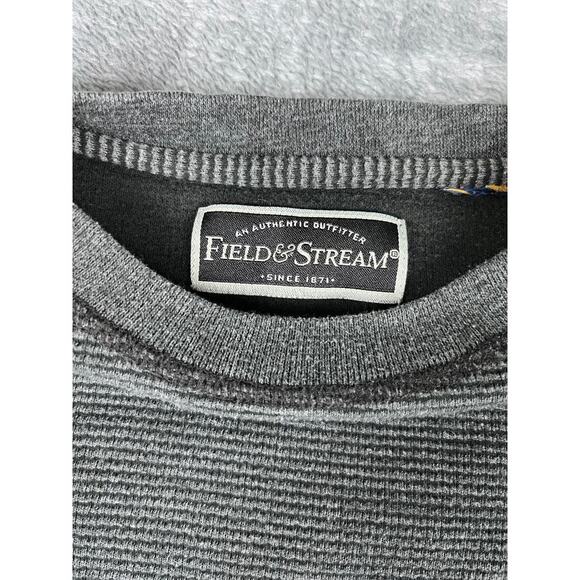 Field & Stream Thermal Waffle Knit Long Sleeve Shirt Gray XL Excellent - Picture 6 of 9